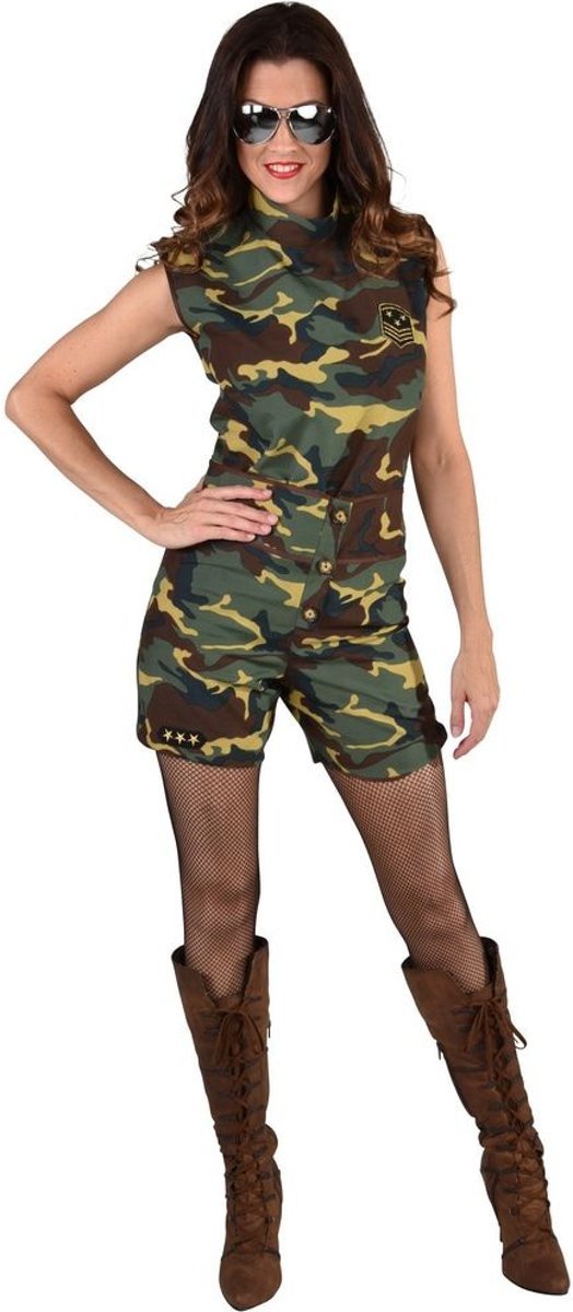 Leger & Oorlog Kostuum | Camouflage Hotpants Verhitte Strijd Vrouw | Extra Small | Carnaval kostuum | Verkleedkleding